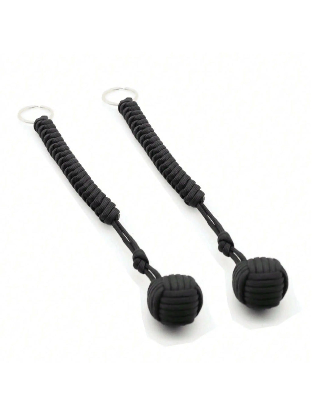 Outdoor Security Protection Black Monkey Fist Steel Ball for Girl Bearing Self Defense Lanyard Survival Key Chain Broken Windows