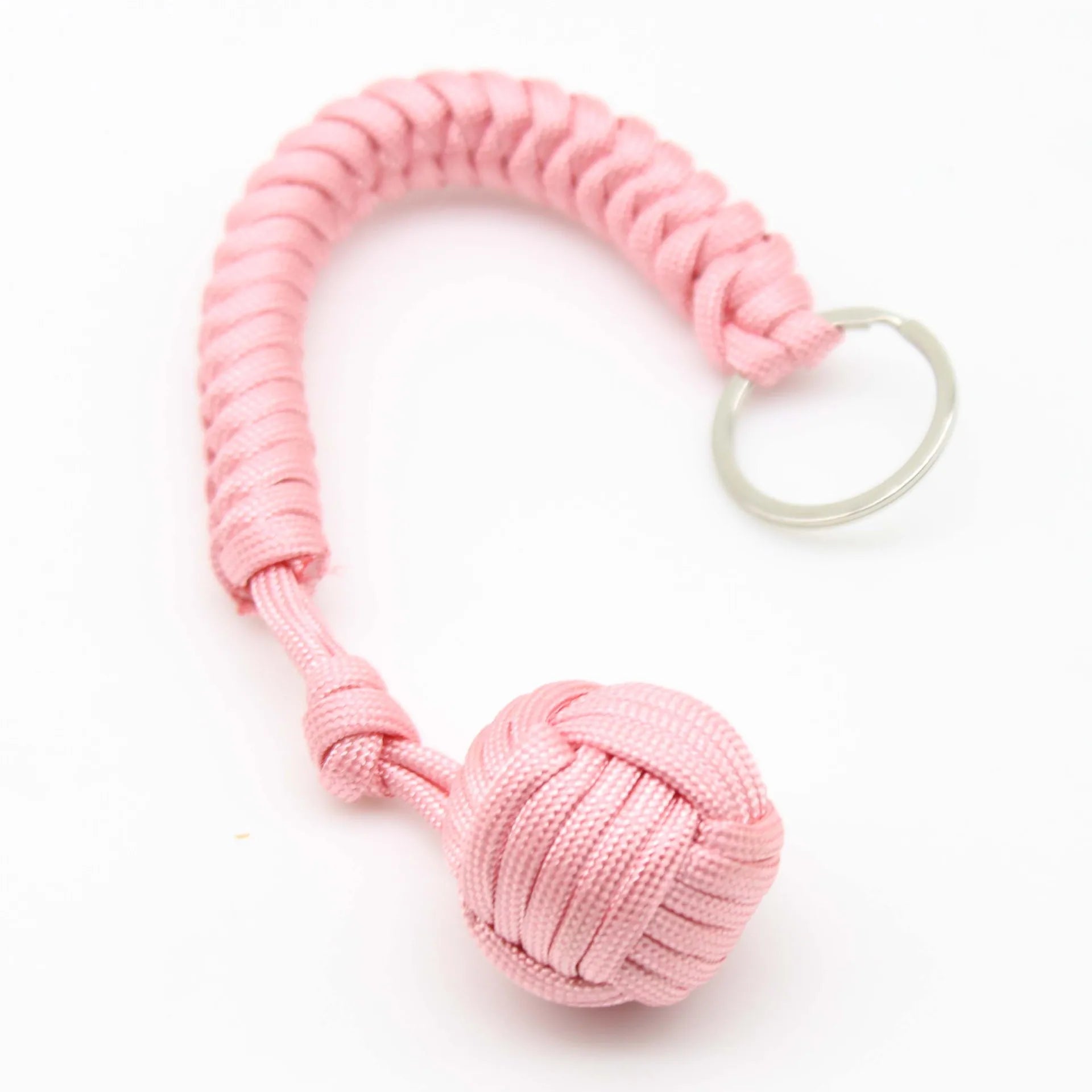 Outdoor Security Protection Black Monkey Fist Steel Ball for Girl Bearing Self Defense Lanyard Survival Key Chain Broken Windows