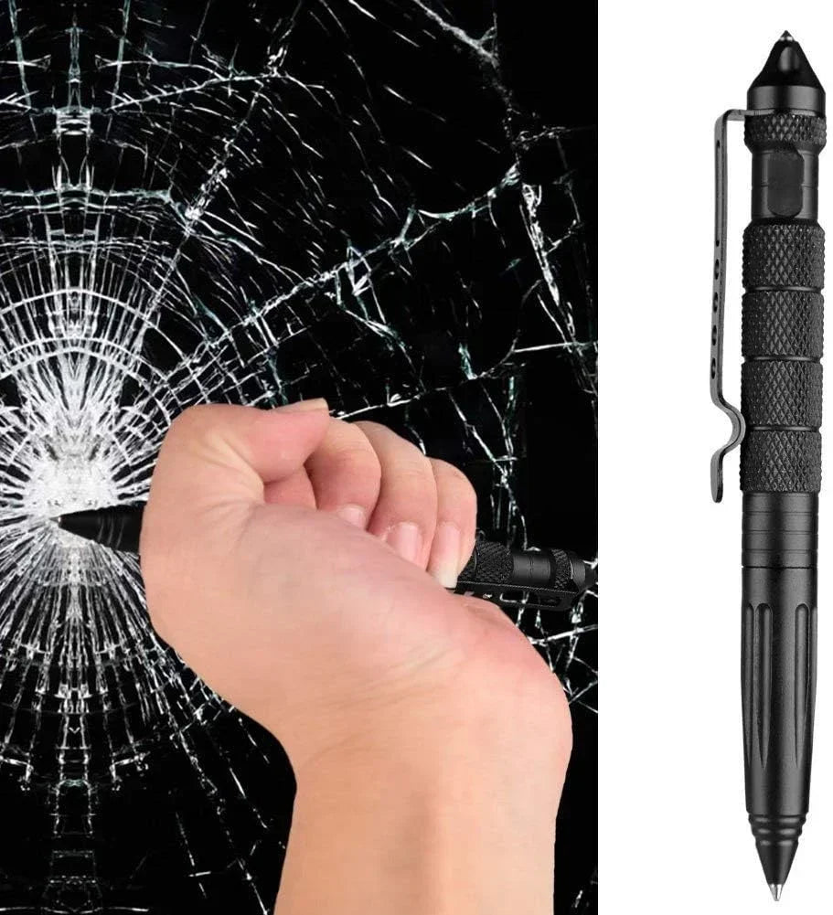 Multifunctional Tactical Pen Self Defense Anti Skid Emergency Survival Tool Glass Breaker Tungsten Steel Outdoor Rescue Escape
