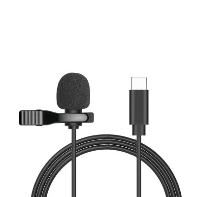 3.5mm Mini Portable Lavalier Microphone For PC Laptop Type C Lapel Clip-on Microphone For Smart Phone USB Professional Micro Mic