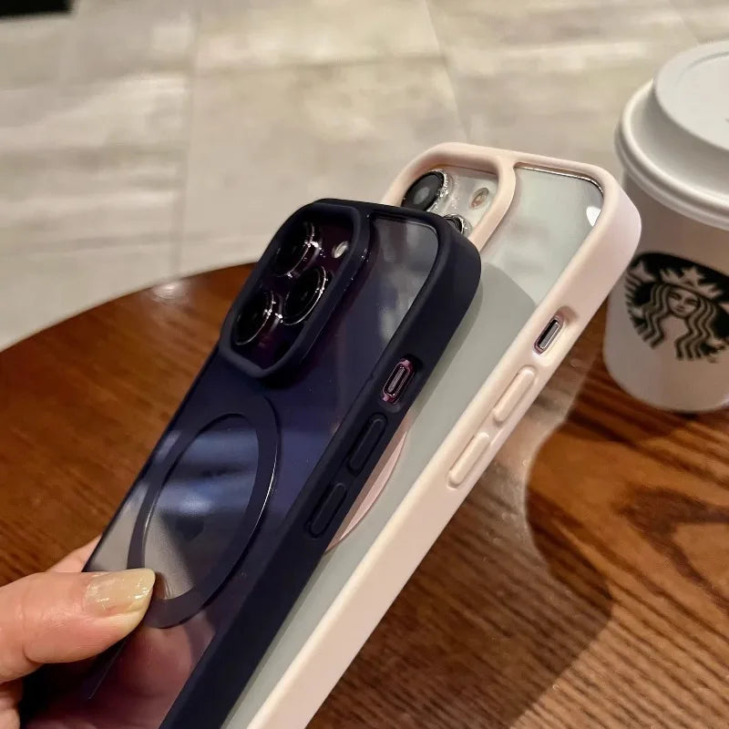 Luxury Armor For Magsafe Magnetic Wireless Charging Case For iPhone 11 12 13 14 15 16 Pro Max Plus Shockproof Hard Cover