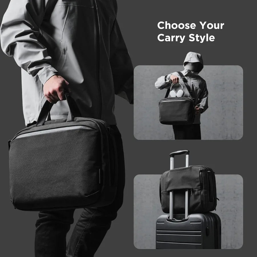 ALPAKA Elements Tech Brief Pro 12L -3-in-1 Recycled Fabric Laptop Briefcase Backpack for 16" Laptop Anti-Theft Secure with Lugg