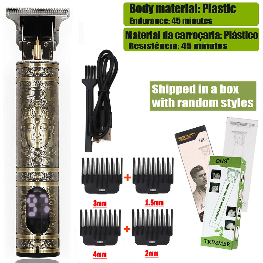 Vintage Hair Clipper USB Charging Hair Cutting Machine Electric Hair Trimmer Portable Shaver Professional Barber Boyfriend Gift