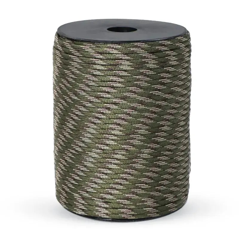 9 Strand 4mm Military Paracord 650 LB Outdoor Survival Tactical Parachute Cord 50m/100m for Camping Weaving Rope