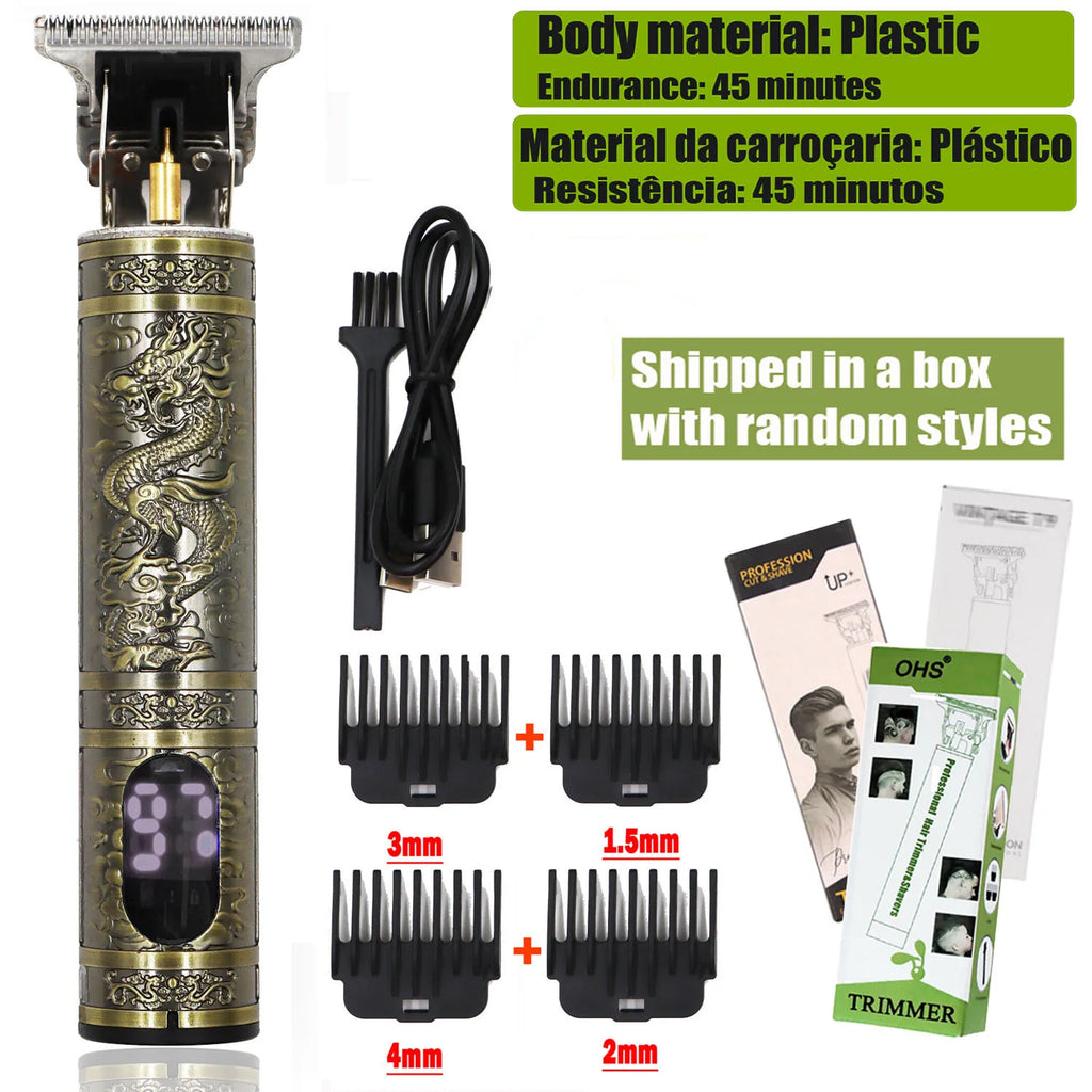 Vintage Hair Clipper USB Charging Hair Cutting Machine Electric Hair Trimmer Portable Shaver Professional Barber Boyfriend Gift