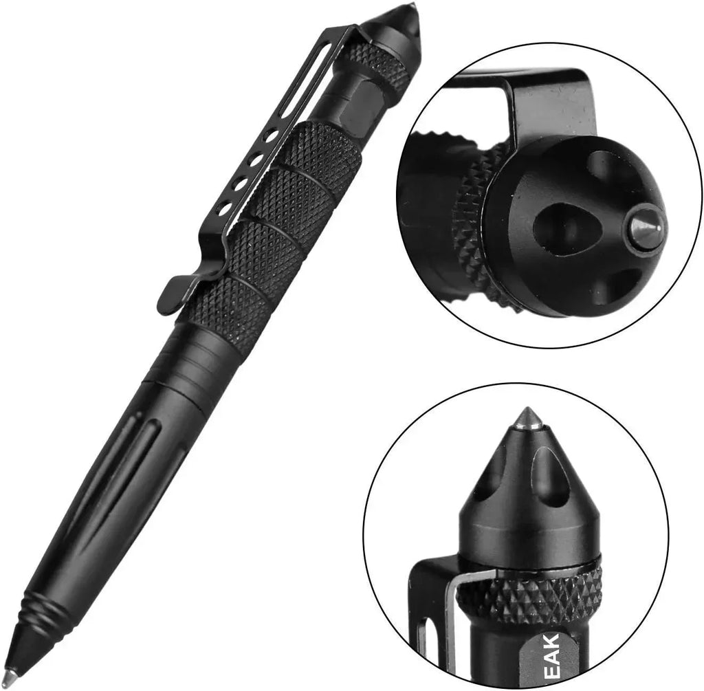 Multifunctional Tactical Pen Self Defense Anti Skid Emergency Survival Tool Glass Breaker Tungsten Steel Outdoor Rescue Escape