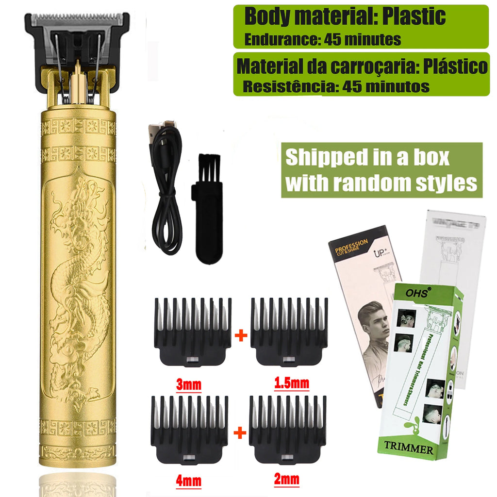 Vintage Hair Clipper USB Charging Hair Cutting Machine Electric Hair Trimmer Portable Shaver Professional Barber Boyfriend Gift