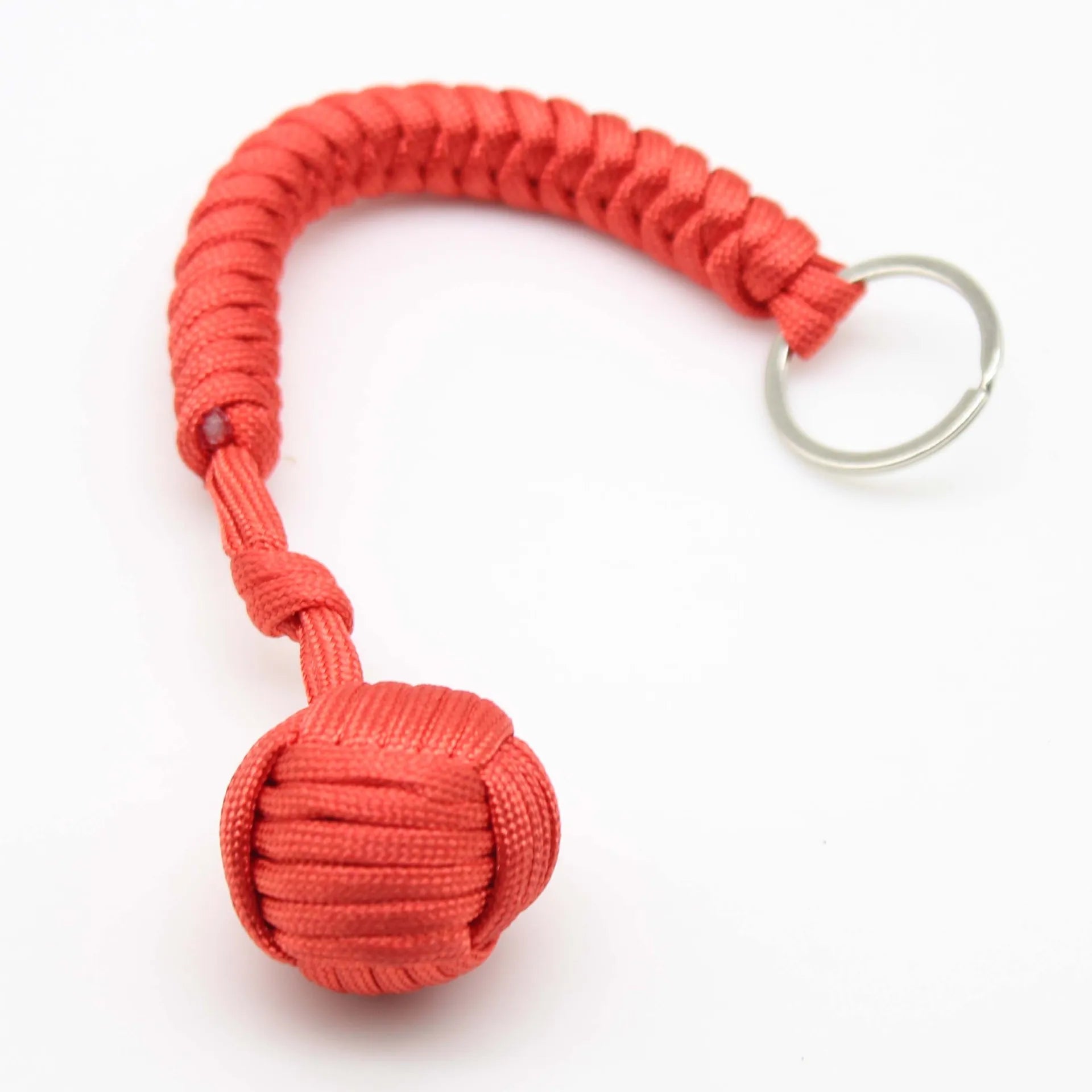 Outdoor Security Protection Black Monkey Fist Steel Ball for Girl Bearing Self Defense Lanyard Survival Key Chain Broken Windows